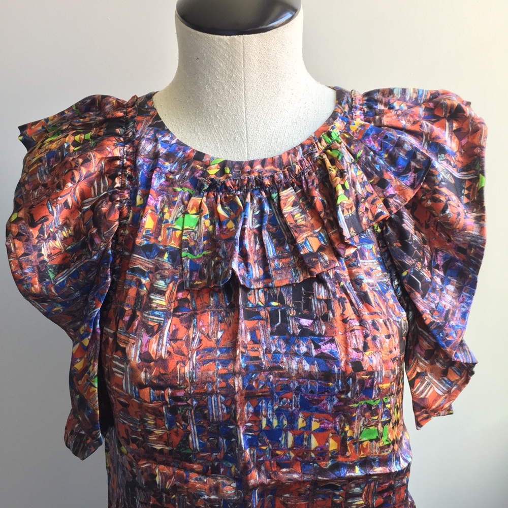 Silk Ruffle Top
